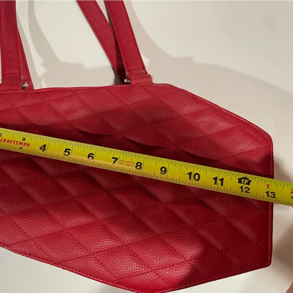 Lux De Ville Matte Red Coffin Handbag Rockabilly Skull Purse - Picture 7 of 12